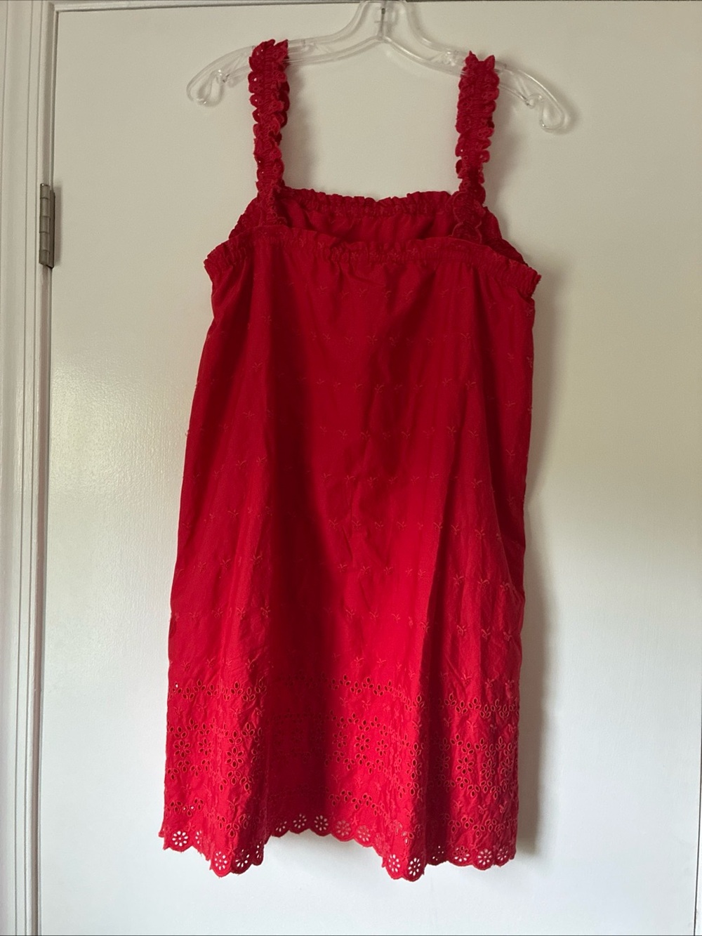 Doen x Gap red eyelet shift mini dress - Picture 6 of 7